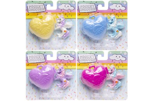 UNICORN W HEARTSHAPED BOX BC