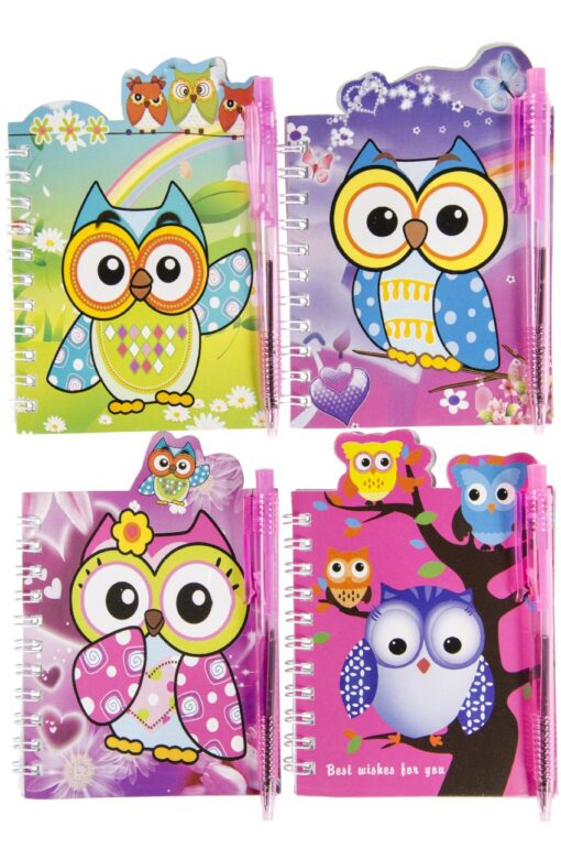 NOTEBOOK W PEN OWL S