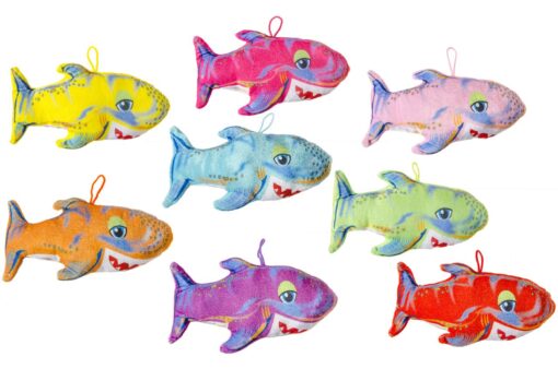 PLUSH COLORED SHARK 8ASS