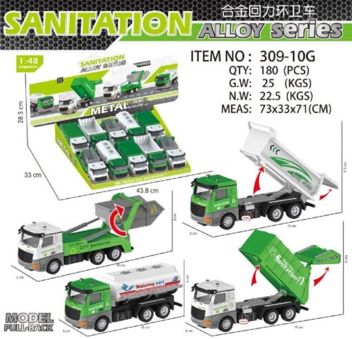 DIECAST GARBAGE TRUCK ASSORTMENT