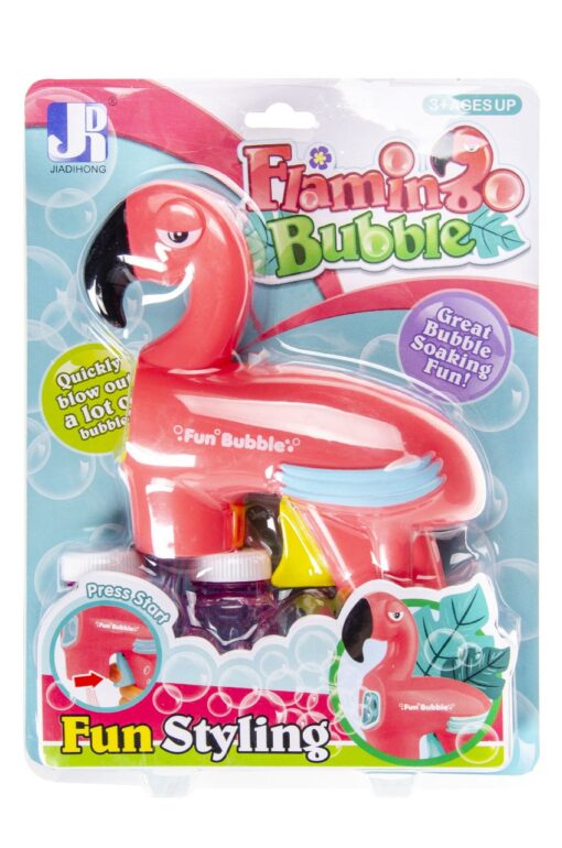 FRICTION BUBBLE GUN FLAMINGO