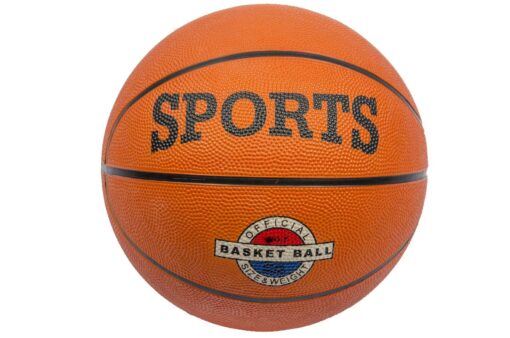 NO. 7 BASKETBALL IN NET. DEFLATED