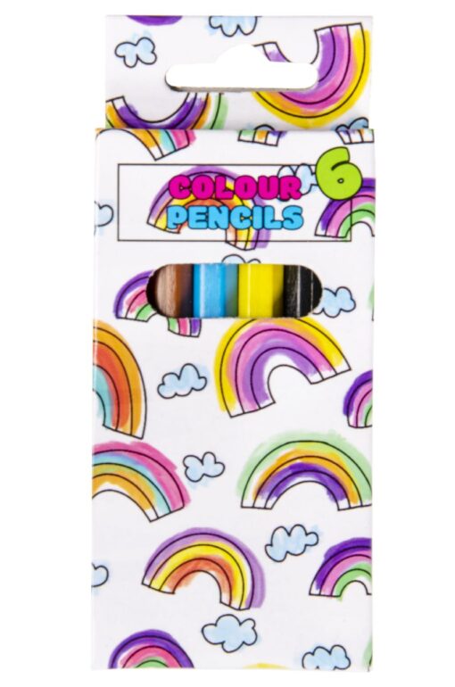 COLORING PENCILS 6PCS SHORT