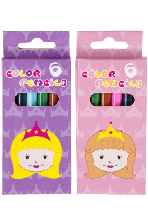 COL PENCIL 6PCS SHORT PRINCESS