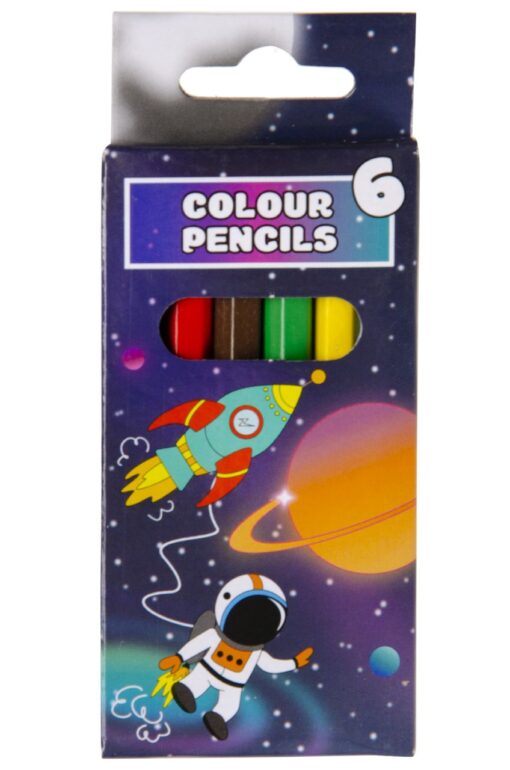COL PENCILS 6PCS SHORT SPACE