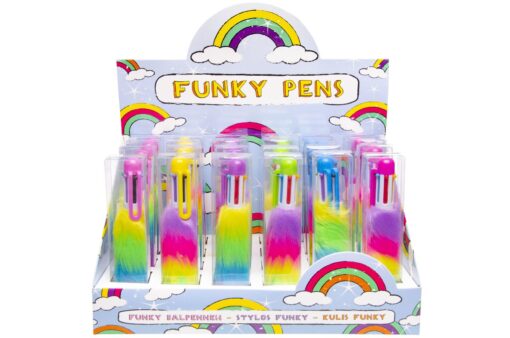 6 COL FLUFFY BALLPEN