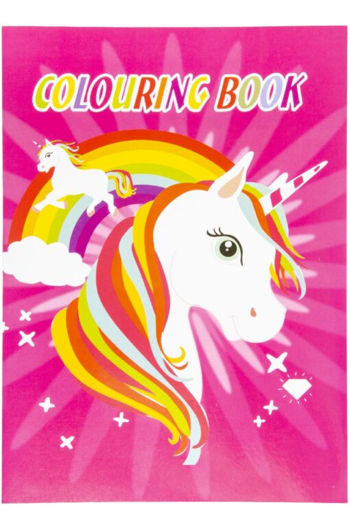 COLORING BOOK W STICKERSHEET UNICORN L