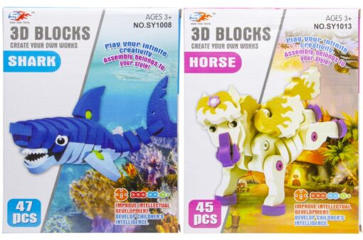 3D PUZZLE SHARK/UNICORN