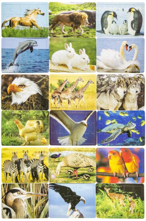 PAPER PUZZLE 18ASS ANIMALS