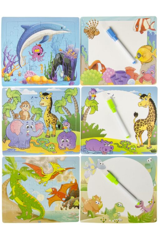 ANIMAL PUZZLE W WRITING BOARD