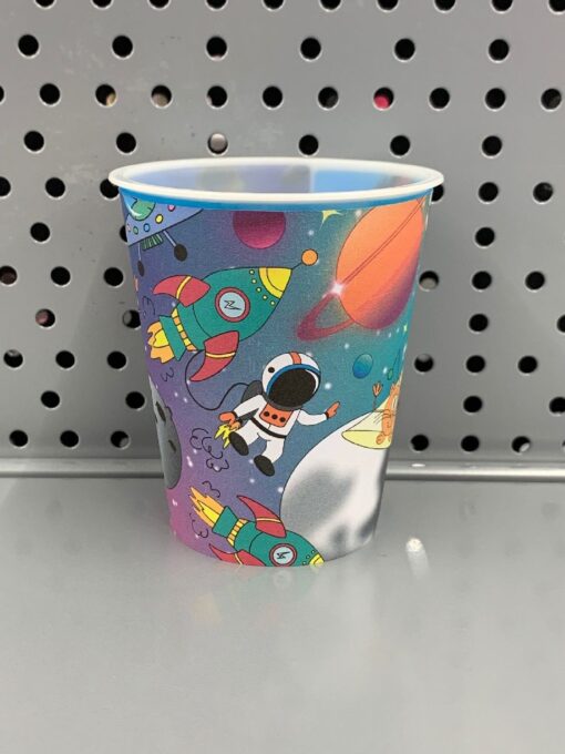 3D CUP W STRAW & LID. SPACE