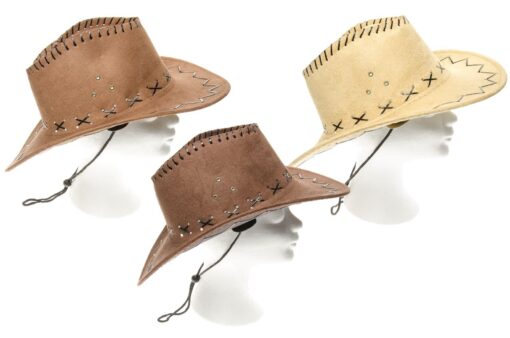 3ASS COWBOY HAT LEATHERLOOK