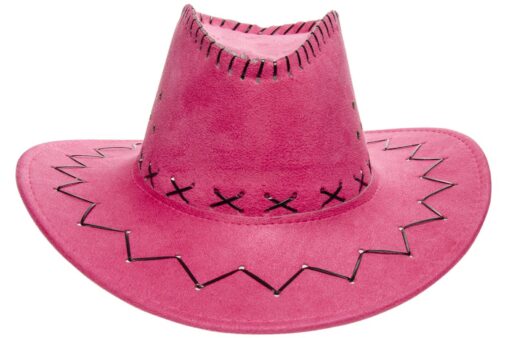 PINK COWBOY HAT LEATHERLOOK
