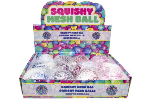SQUEEZE MESH BALL 65MM. GLITTER