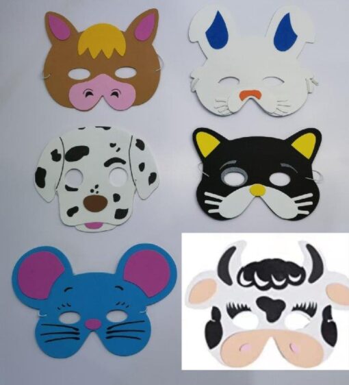 FARM ANIMAL MASK IN FOAM. 6ASS