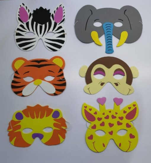 WILD ANIMAL MASK IN FOAM. 6ASS
