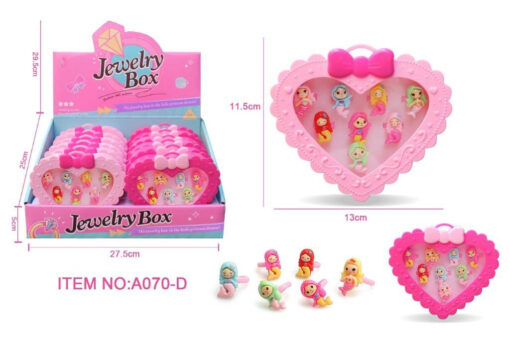 8PCS MERMAID RING IN GIFT BOX
