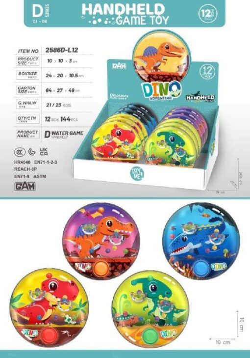 WATERGAME ROUND DINOSAUR
