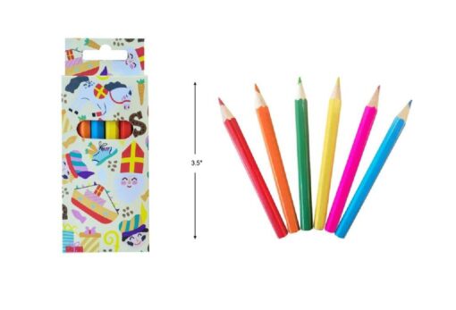 COL PENCILS 6PCS SHORT SINTERKLAAS