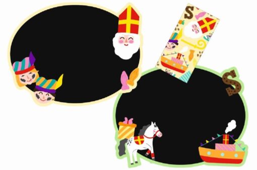 BLACKBOARD W CHALK. SINTERKLAAS