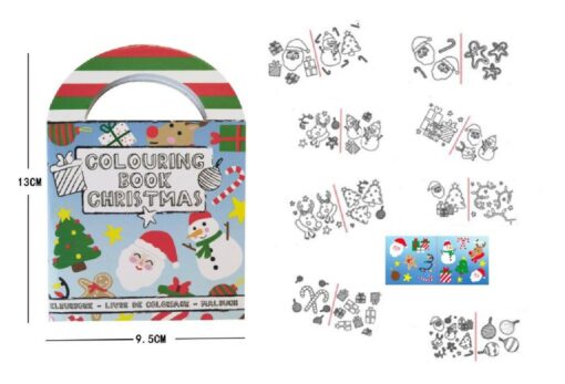 COL BOOK W STICKERS S CHRISTMAS