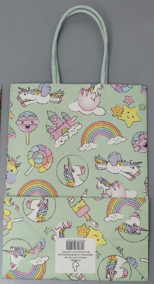 PAPER GIFT BAG. UNICORN