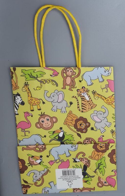 PAPER GIFT BAG. WILD ANIMALS