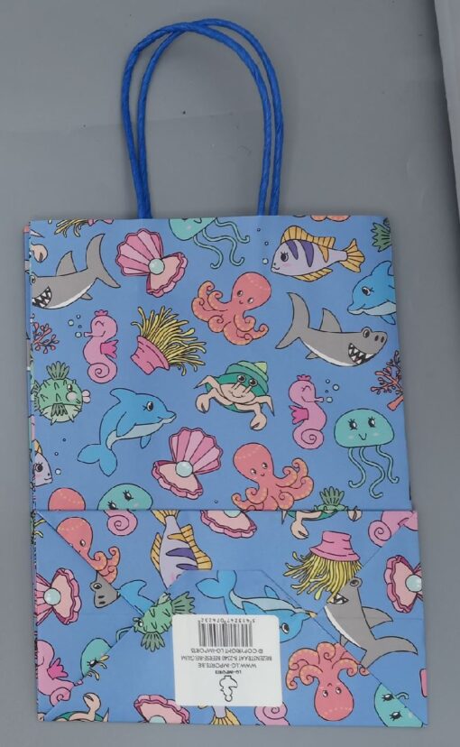 PAPER GIFT BAG. SEA ANIMALS
