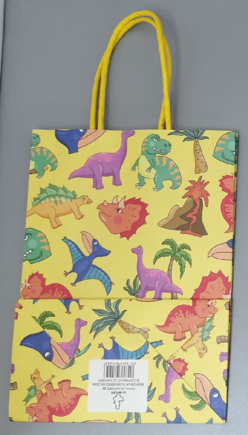 PAPER GIFT BAG. DINOSAUR