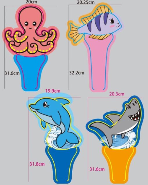 SELF INFLATABLE SEA ANIMAL FOIL BALLOON