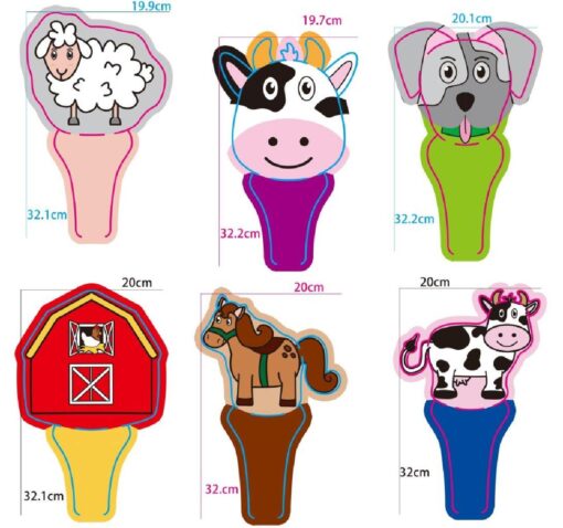 SELF INFLATABLE FARM ANIMAL FOIL BALLOON