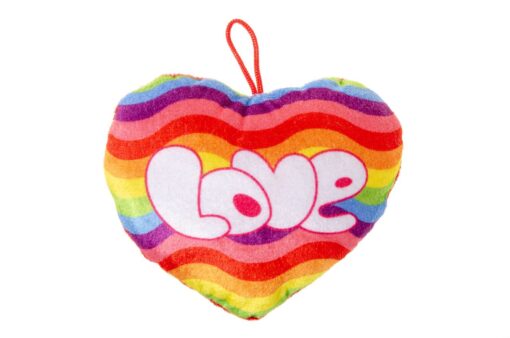 PLUSH. VELVET. HEART RAINBOW LOVE S