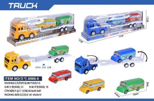 TRANSPORTER TRUCK W 2PCS BUS DOME