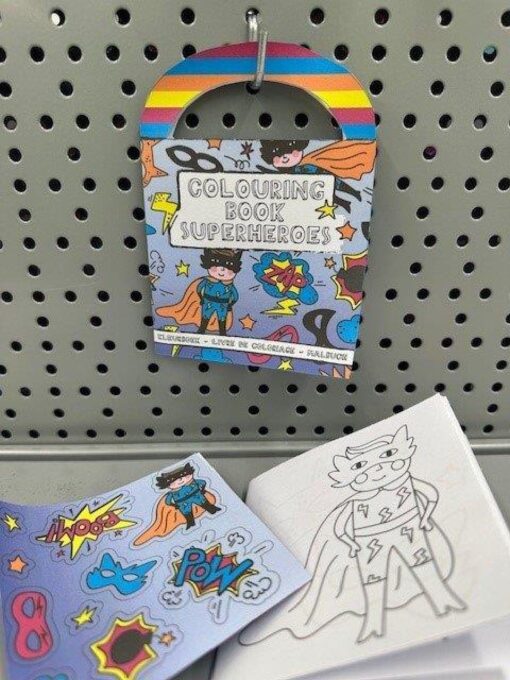 COL BOOK W STICKERS SUPERHERO