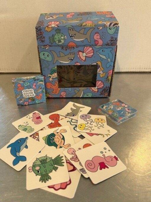 MINI MEMO GAME 28 CARDS. SEA ANIMALS
