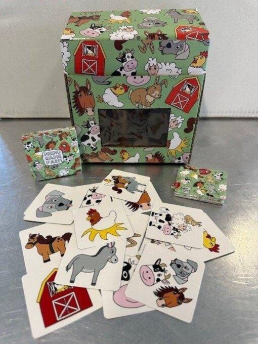 MINI MEMO GAME 28 CARDS. FARM ANIMALS