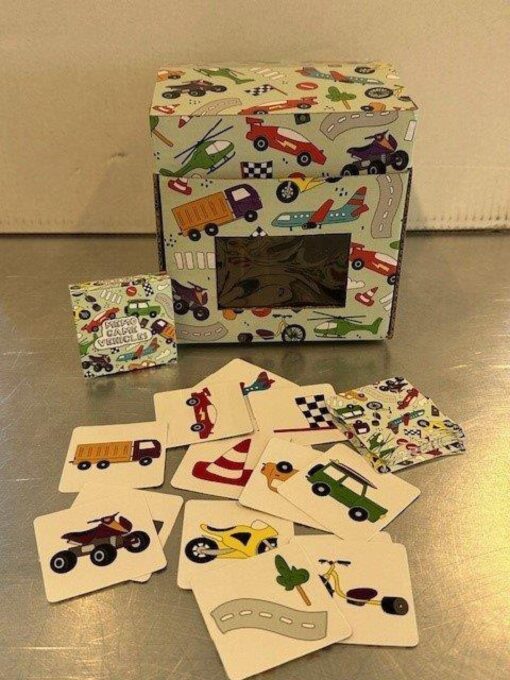 MINI MEMO GAME 28 CARDS. VEHICLES