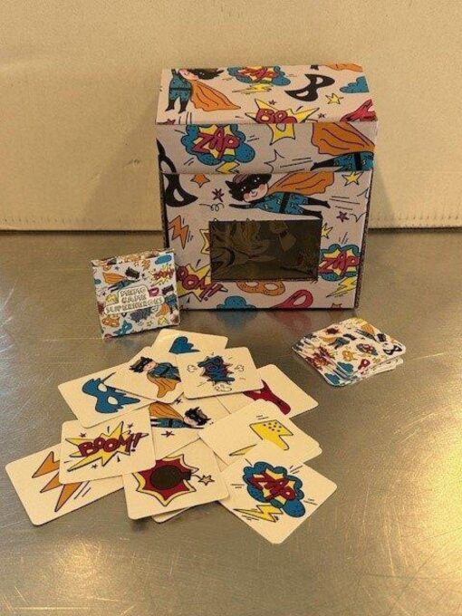 MINI MEMO GAME 28 CARDS. SUPERHERO