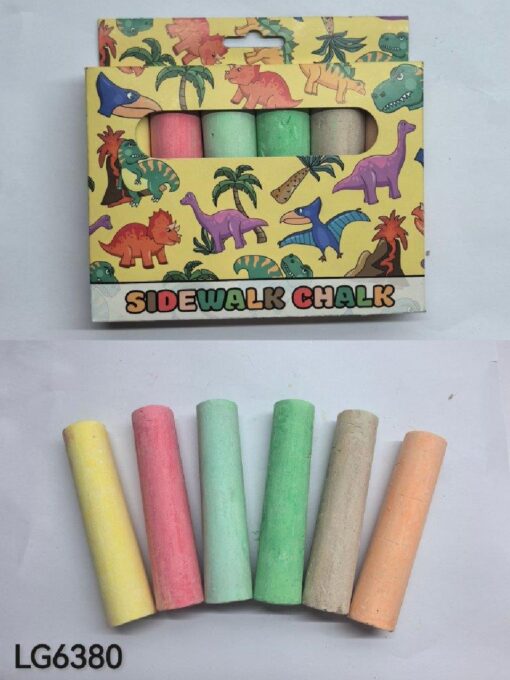 6PCS SIDEWALK CHALK DINOSAUR