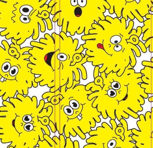 PUFFER BALL W EMOTION FACES 10CM