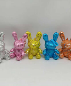 PLUSH. METALLIC BUNNY WITH KC