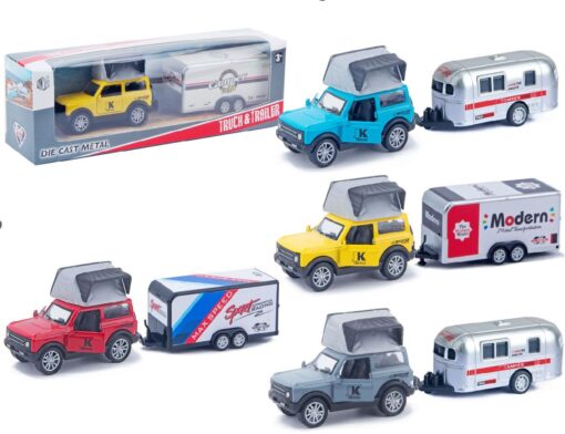 DIECAST TRUCK & TRAILER PULL BACK