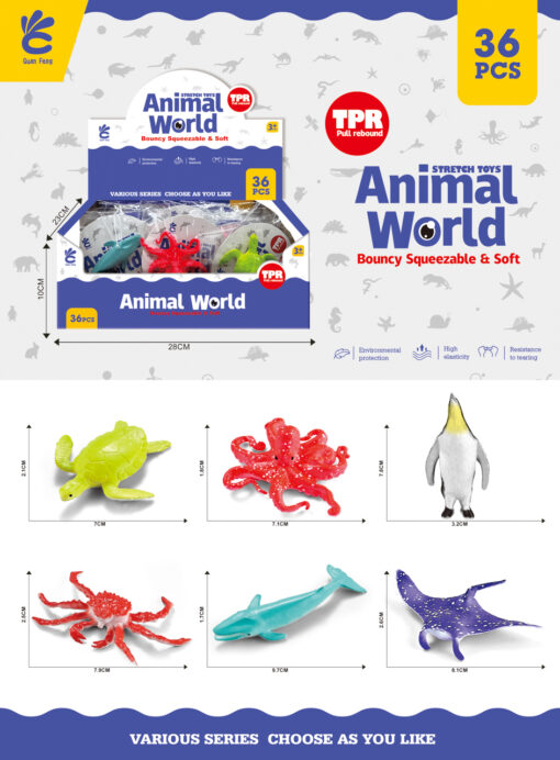 SQUEEZABLE SEA ANIMALS ASSORTMENT