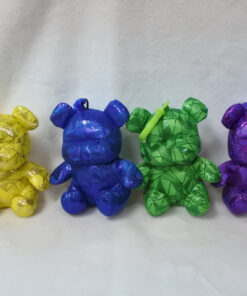 PLUSH. METALLIC BEAR WITH KC