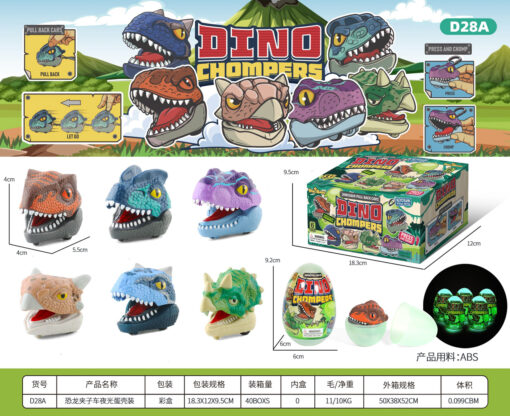 PULL BACK DINO CHOMPER IN EGG
