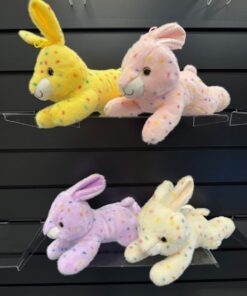 PLUSH. LYING RABBIT W BEANS